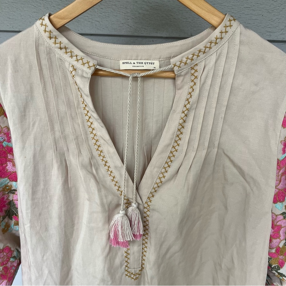 Spell & The Gypsy Embroidered Dress Cleo XL EUC - Picture 6 of 10